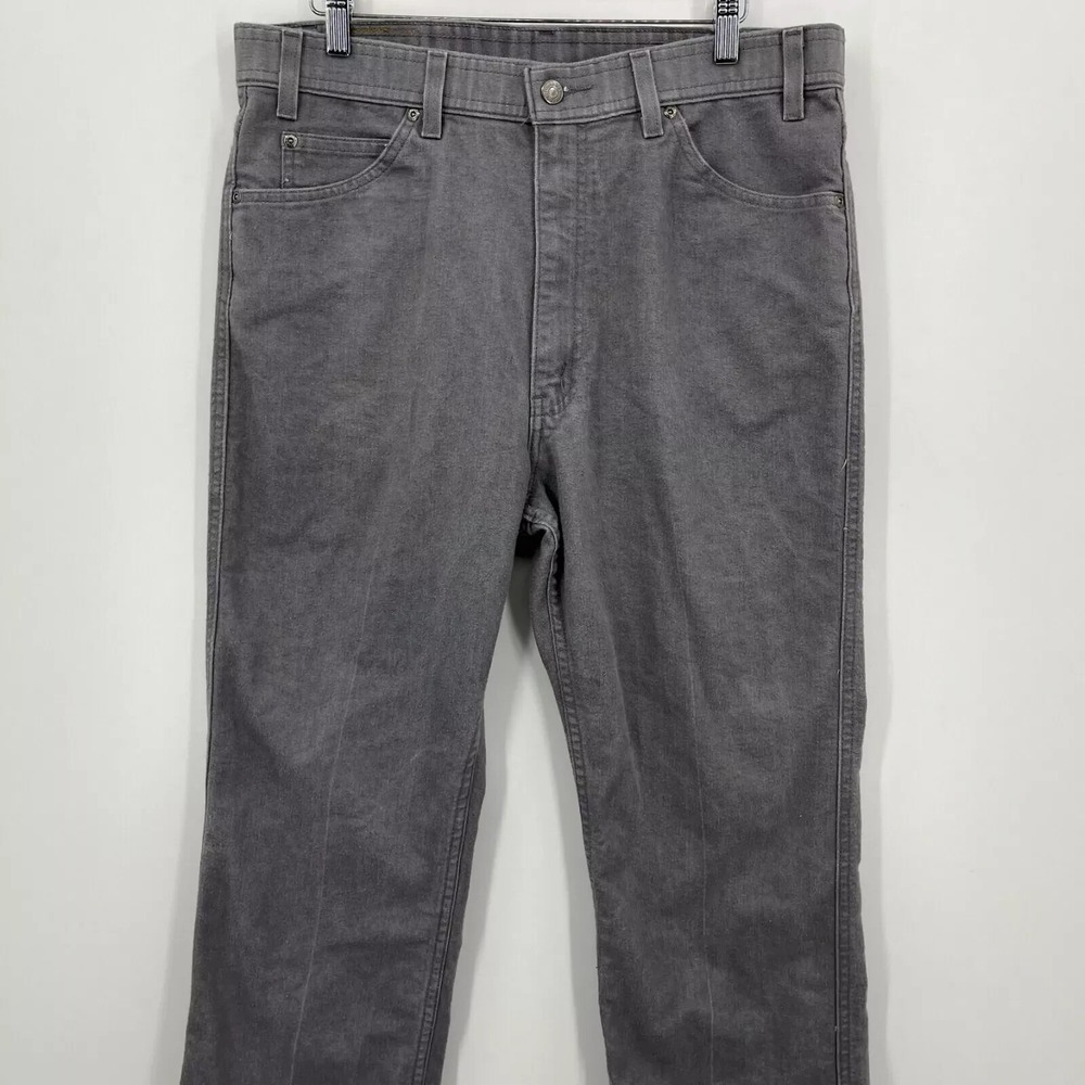 Levi's Jeans Men's Size 38 Gray Cotton Blend Leather Tab Vintage 90s‎ Paper Tag - Picture 3 of 11